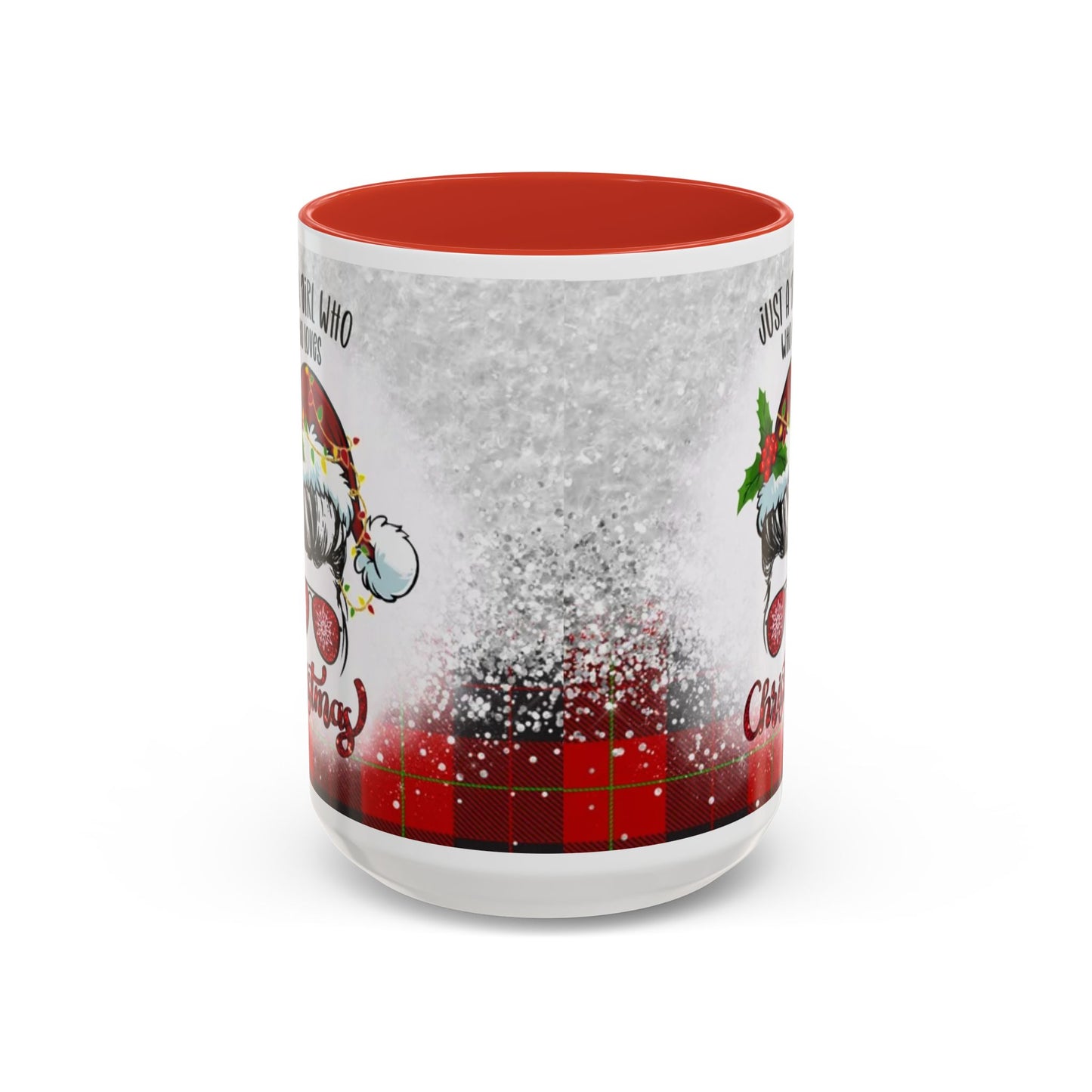 Just a Girl Who Loves Christmas Skull Mug | Accent Coffee Mug 11oz/15oz