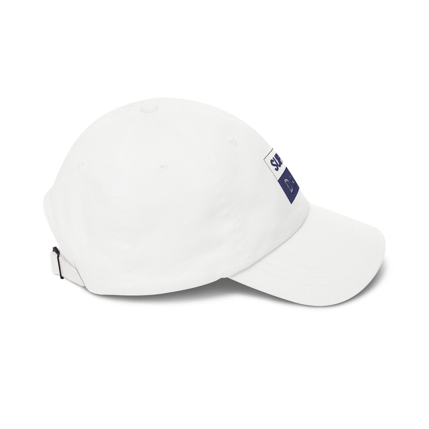 Super Dad embroidered logo Classic Dad Cap | White baseball hat