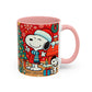 Yellow Santa Holiday Mug | Christmas Accent Coffee Mug (11,15oz)