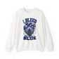 Customizable Cowboys Fan I Bleed Blue heart design Sweatshirt | Sports fan apparel