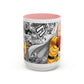 Anime Fist Coffee Mug  Dynamic Manga Collage Accent Mug (11/15 oz)
