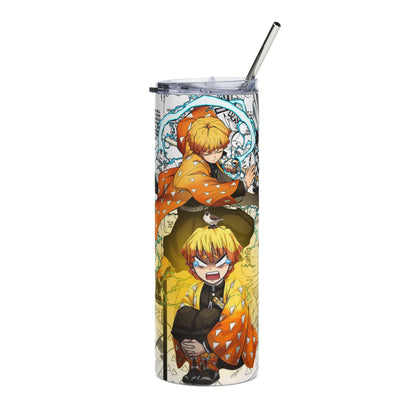 Anime Demon Slayer Inspired Style 20oz Stainless Tumbler  Color & Manga Panel Design