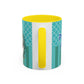 Princess Girl Cartoon Teal Accent Coffee Mug | 11oz 15oz