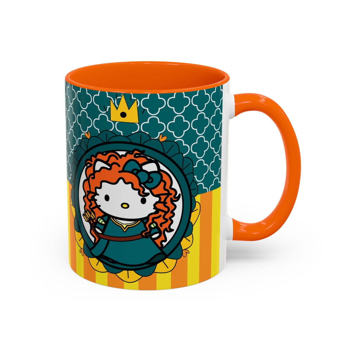 Redheaded Princess Kitty Accent Coffee Mug | Cute Cat Princess Design