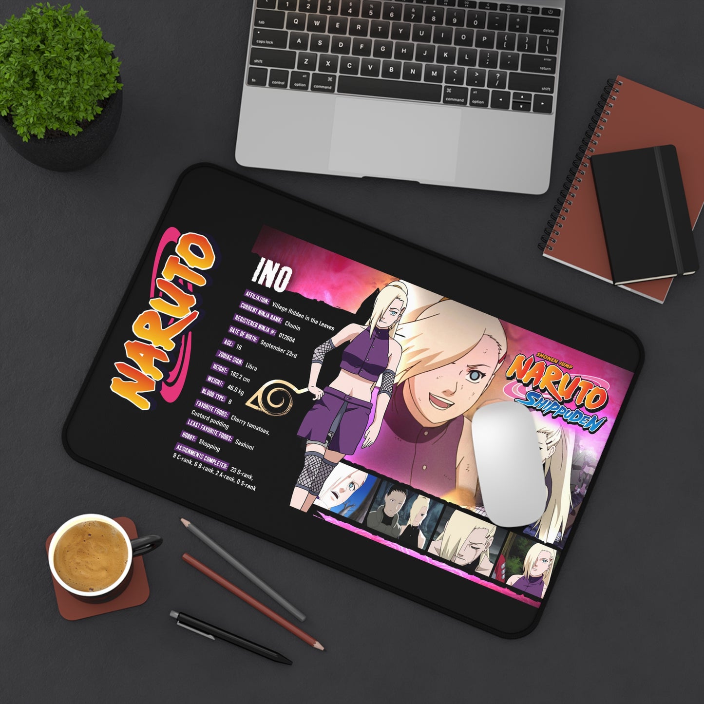 Ino Yamanaka Naruto Desk Mat | Anime Gaming Mouse Pad