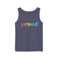 loud and proud! rainbow text Tank Top | Pride LGBTQ+ apparel
