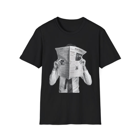 BTS  Reading Newspaper T-Shirt | Vintage Illustration, Retro Newsprint Tee