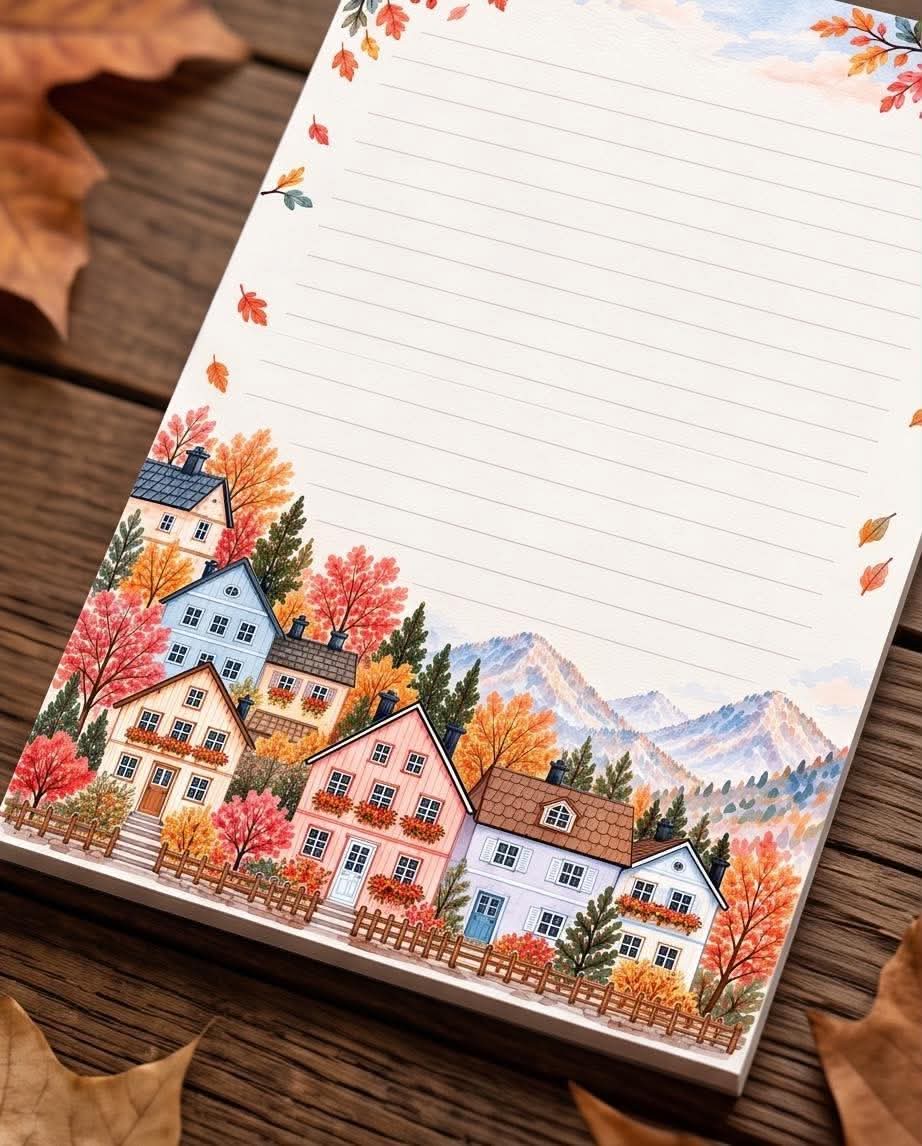Autumn Village Notepad