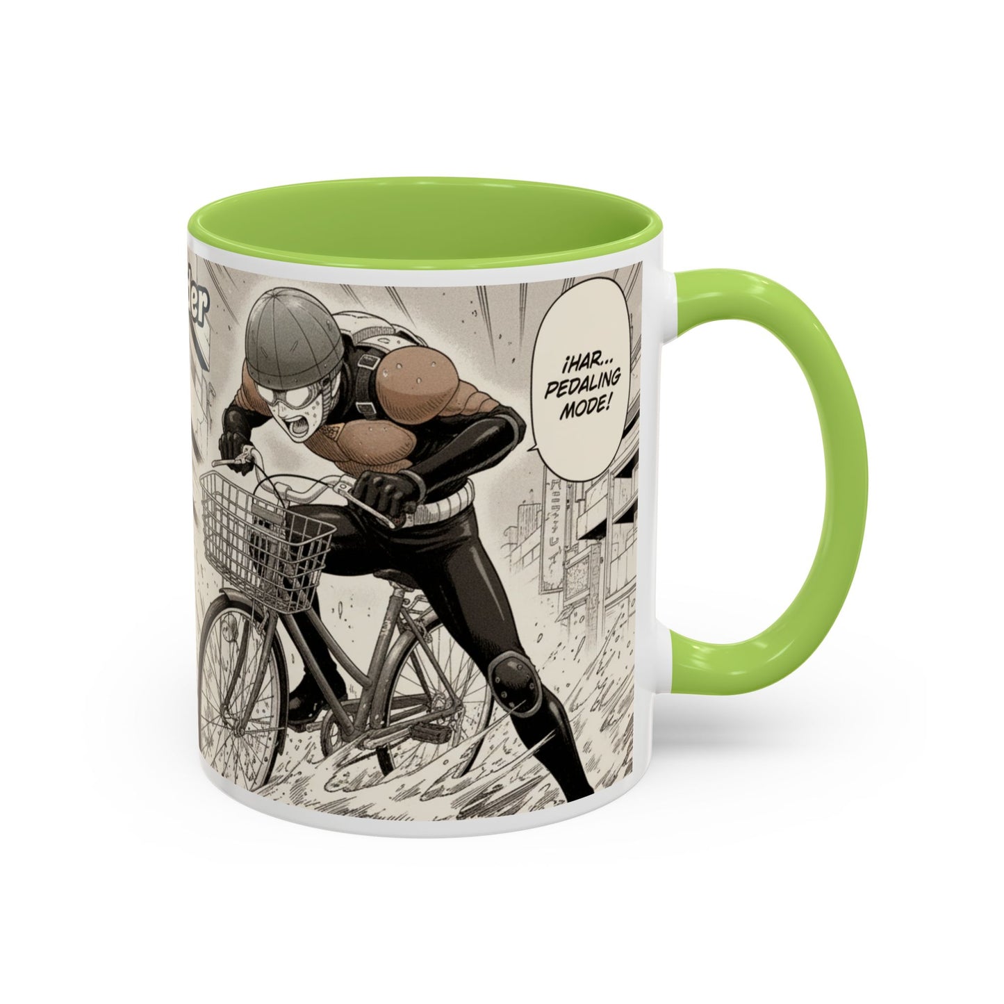 Mumen Rider Comic Panel Coffee Mug  Anime Hero Bike Design (11/15oz)