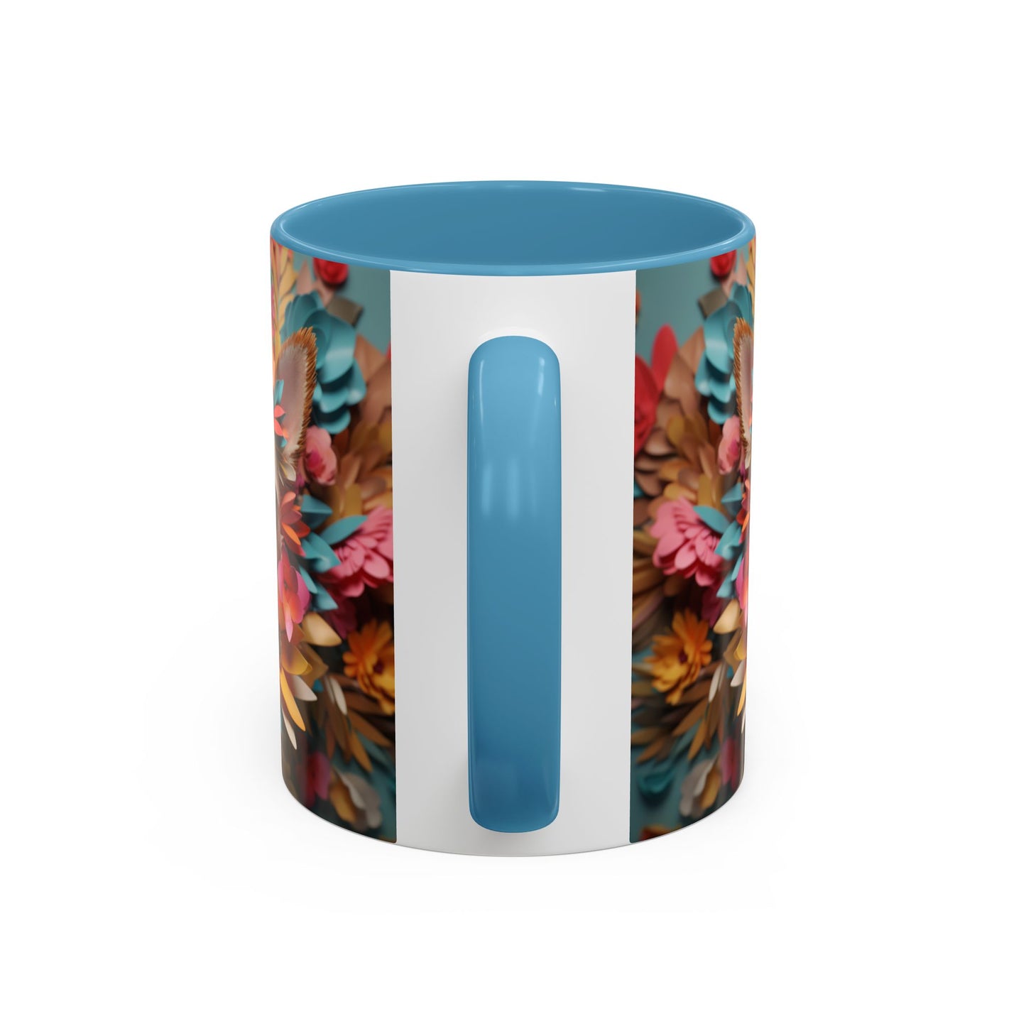 Chihuahua Floral Wreath Accent Coffee Mug Colorful Pet Lover Gift (11/15oz)