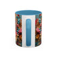 Chihuahua Floral Wreath Accent Coffee Mug Colorful Pet Lover Gift (11/15oz)