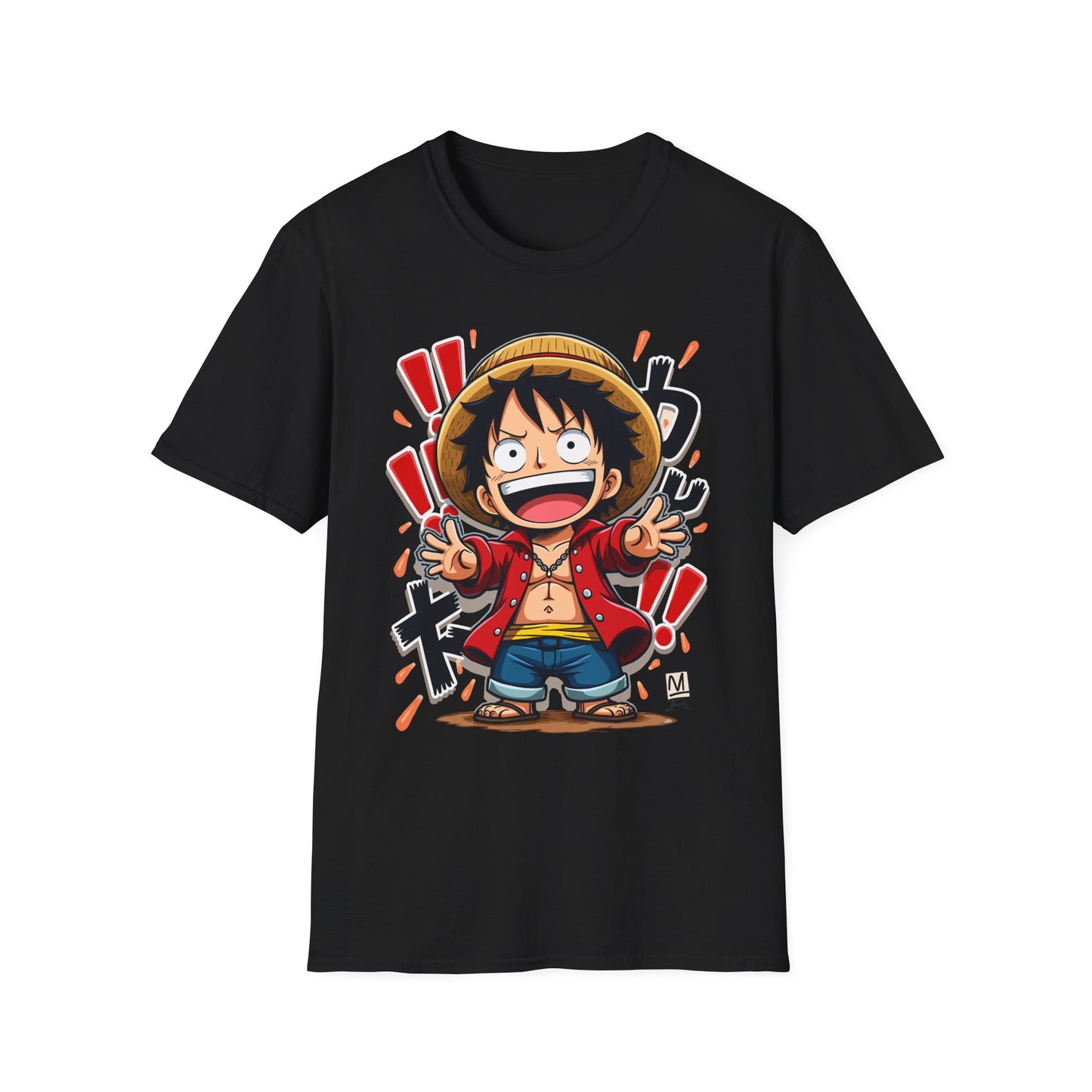 Luffy Graphic T-Shirt | Chibi Straw Hat Pirate Anime Tee| Le Paperie Co
