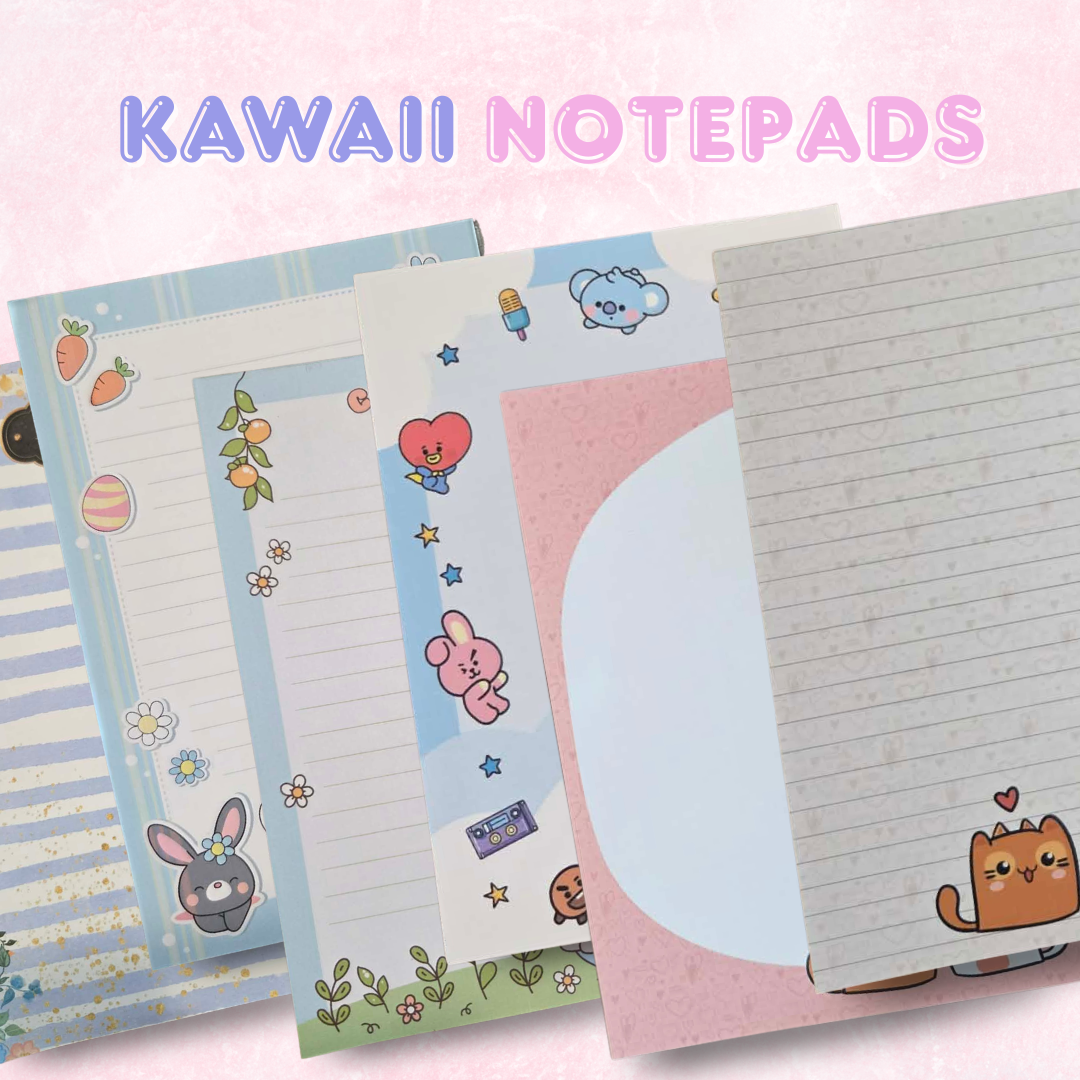 Kawaii Character Notepads (50 pages)