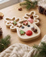 Festive Reindeer Wooden Serving Tray & Holiday Platter
