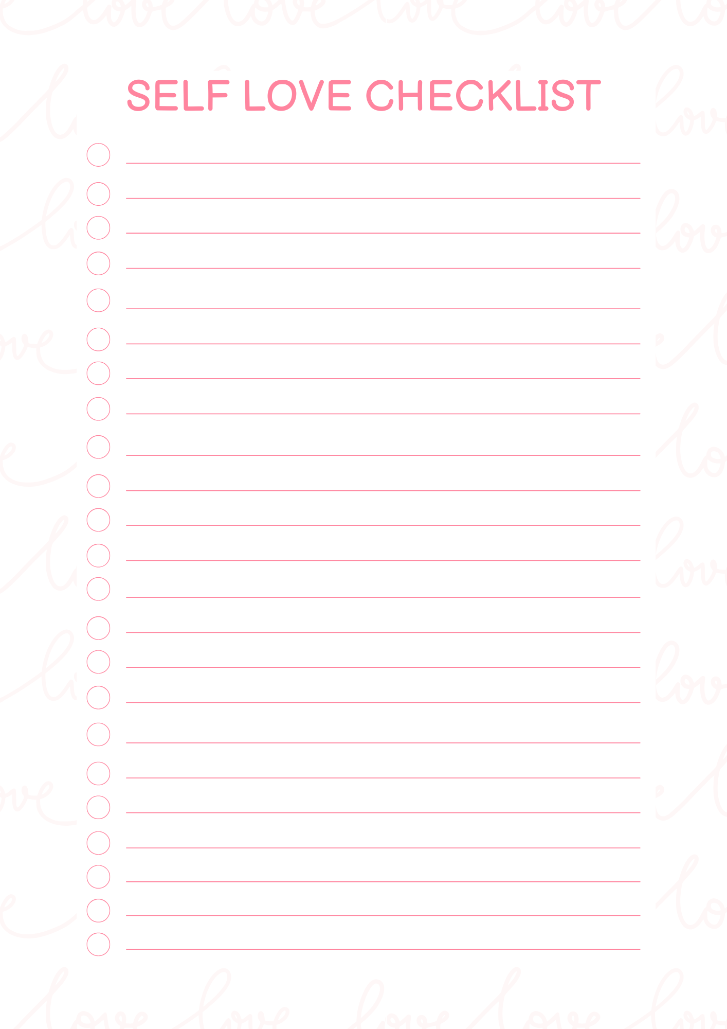 Self Love Planner | Digital Download