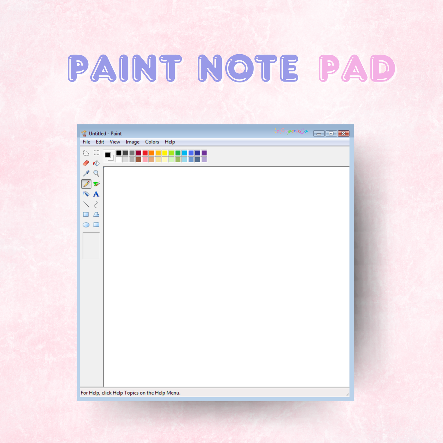 Windows Inspired  Notepad Collection | Excel, Word, Paint, Notepad 4x4  in. (50 pages)
