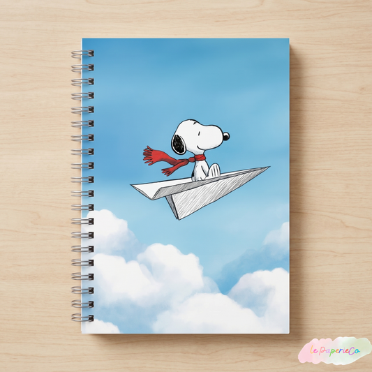 Kawaii Snoopy Paper Plane Notebook | A5 (5.82 x 8.26 in)
