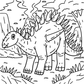 Kid's Dinosaur Adventure Coloring Book | 8x8 in