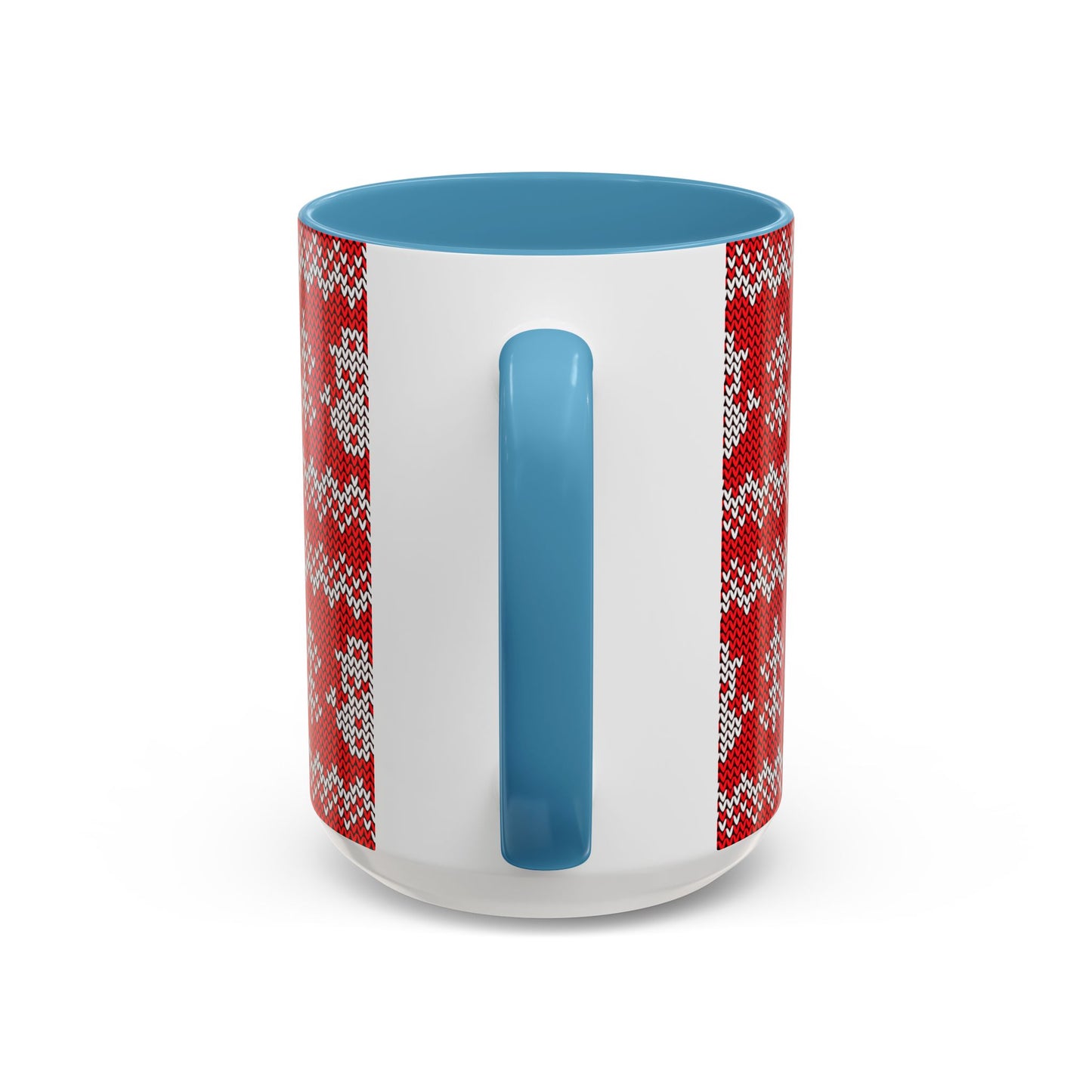 Snowman Knit Pattern Accent Mug | Christmas Holiday Coffee Cup