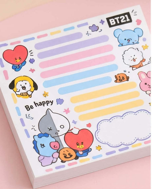 BT21 Memo Pad — Cute BT21  Memo Pad for School, Office & Everyday Notes