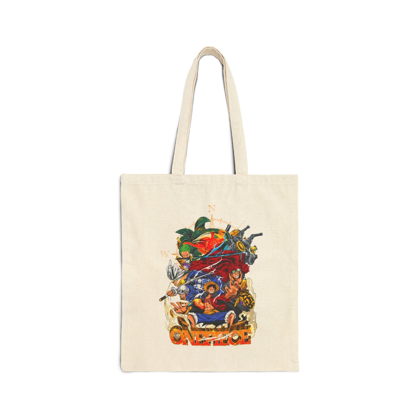 Straw Hat Crew Cotton Canvas | One Piece Anime Tote Bag