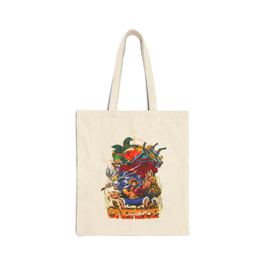 Straw Hat Crew Cotton Canvas | One Piece Anime Tote Bag