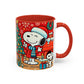 Yellow Santa Holiday Mug | Christmas Accent Coffee Mug (11,15oz)