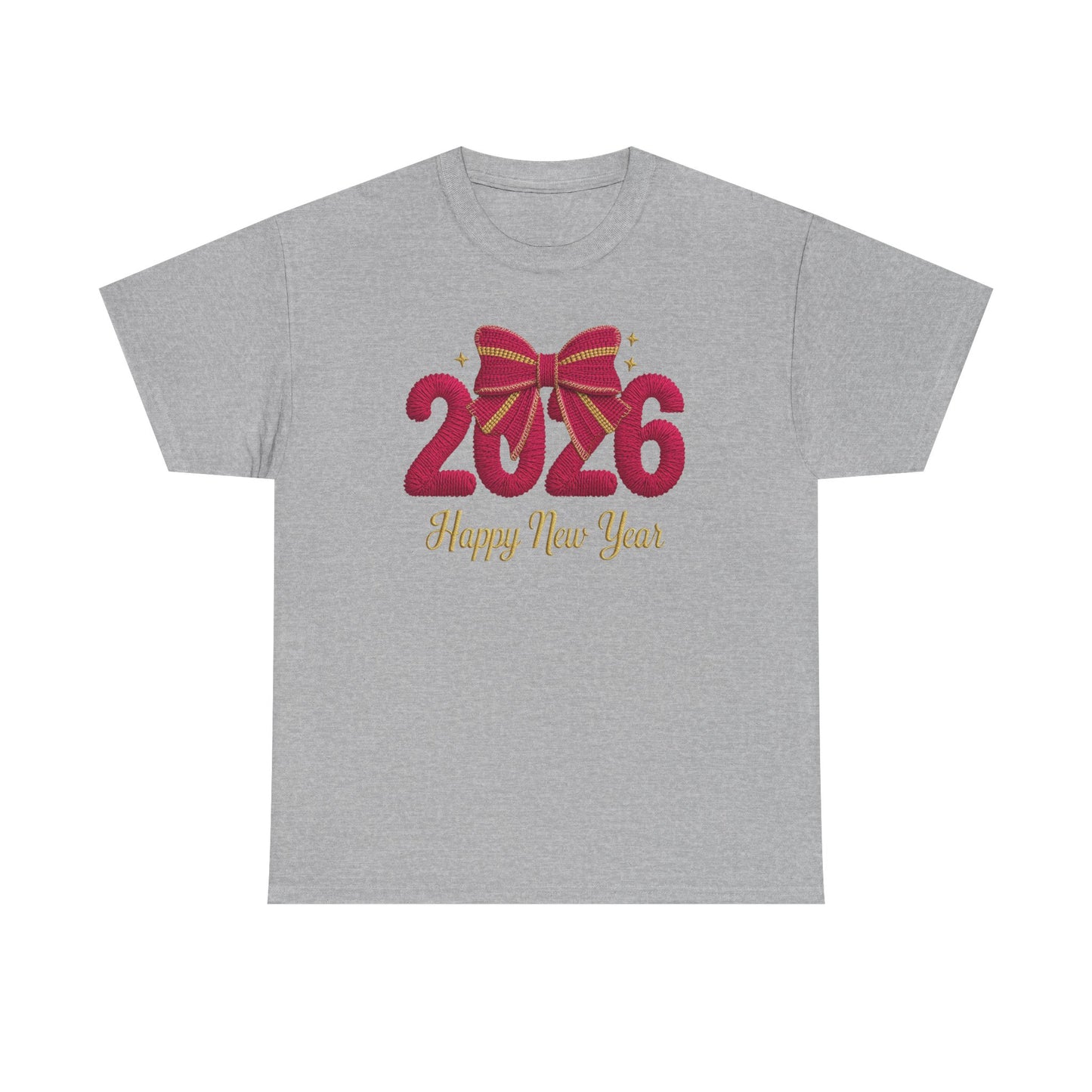 2026 Happy New Year Tee — Festive Ribbon New Year’s Day T-Shirt
