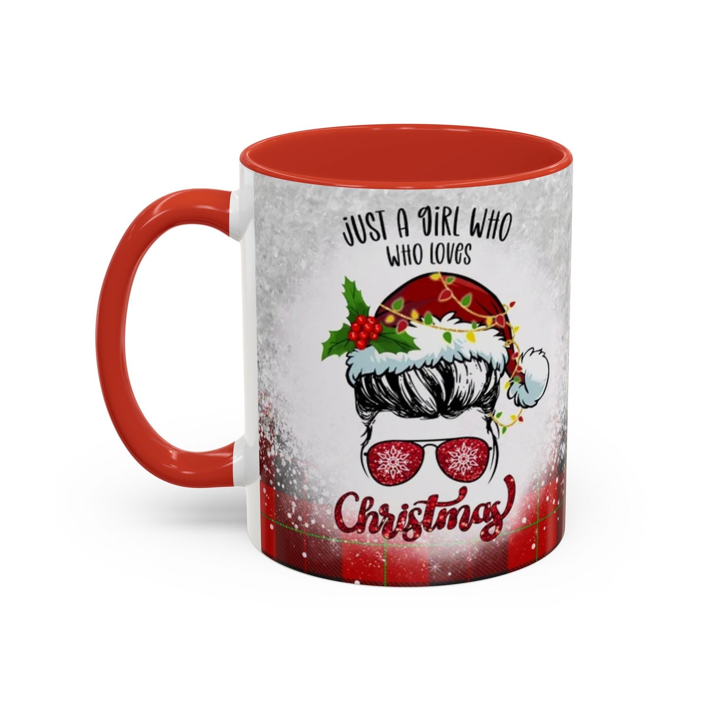 Just a Girl Who Loves Christmas Skull Mug | Accent Coffee Mug 11oz/15oz