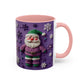 Purple Santa Snowflake Mug | Accent Coffee Mug