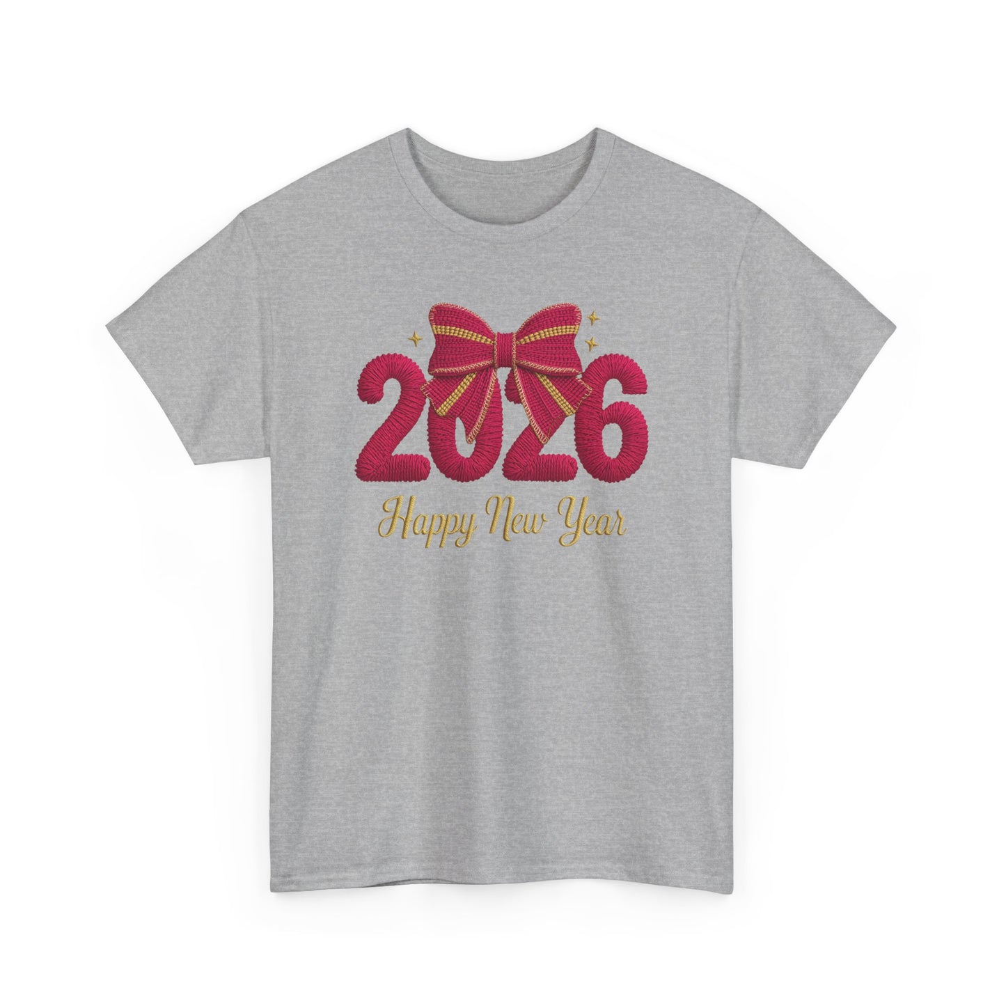 2026 Happy New Year Tee — Festive Ribbon New Year’s Day T-Shirt