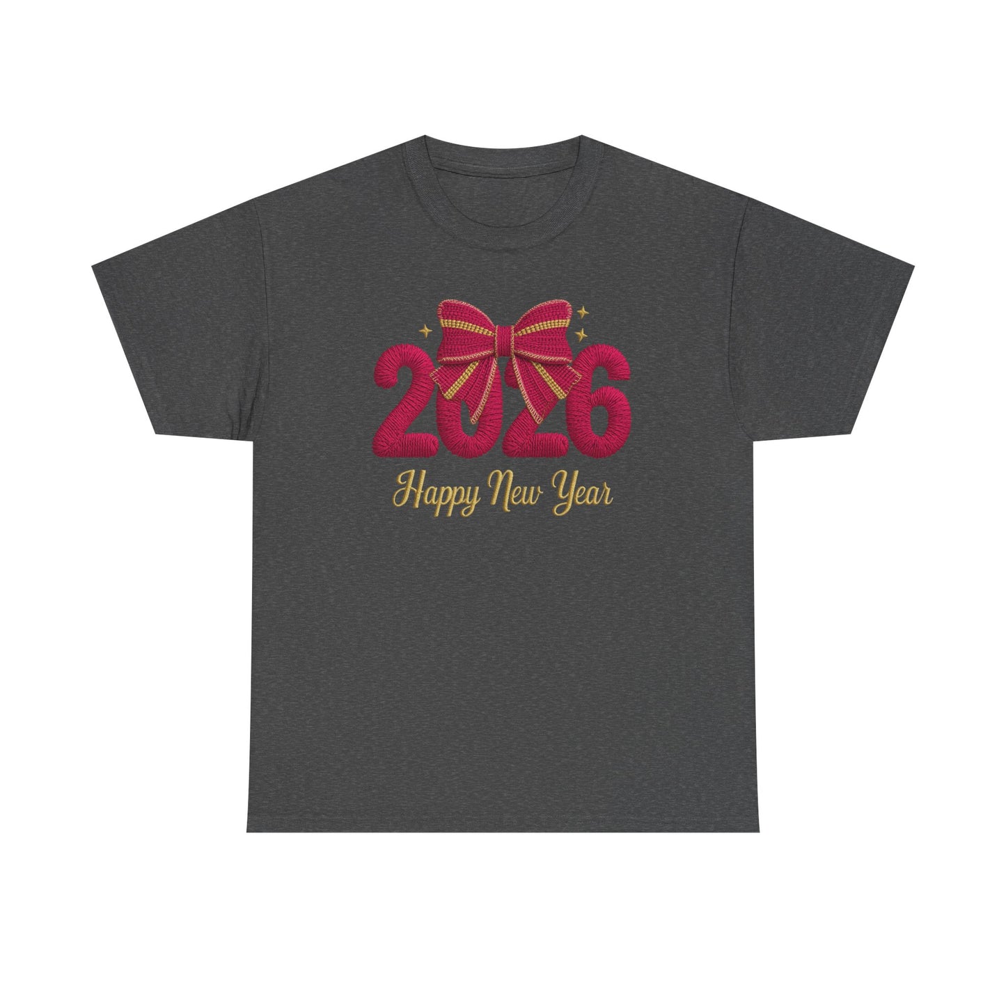 2026 Happy New Year Tee — Festive Ribbon New Year’s Day T-Shirt