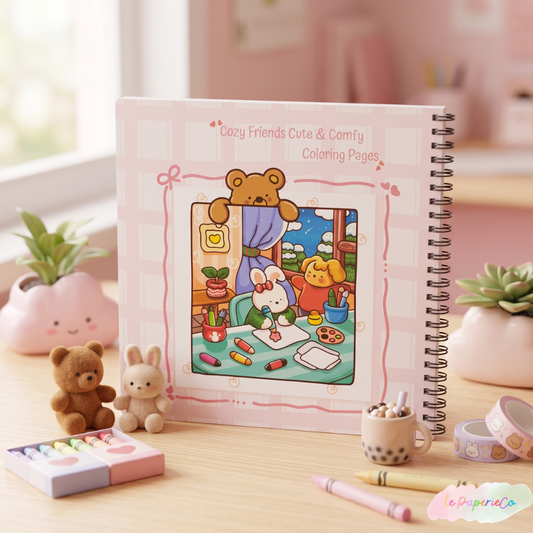 Cozy Friends Coloring Book | 8 x 8 in