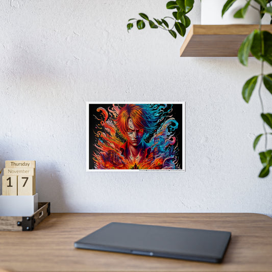 Fiery Anime Warrior Poster | Gloss Poster