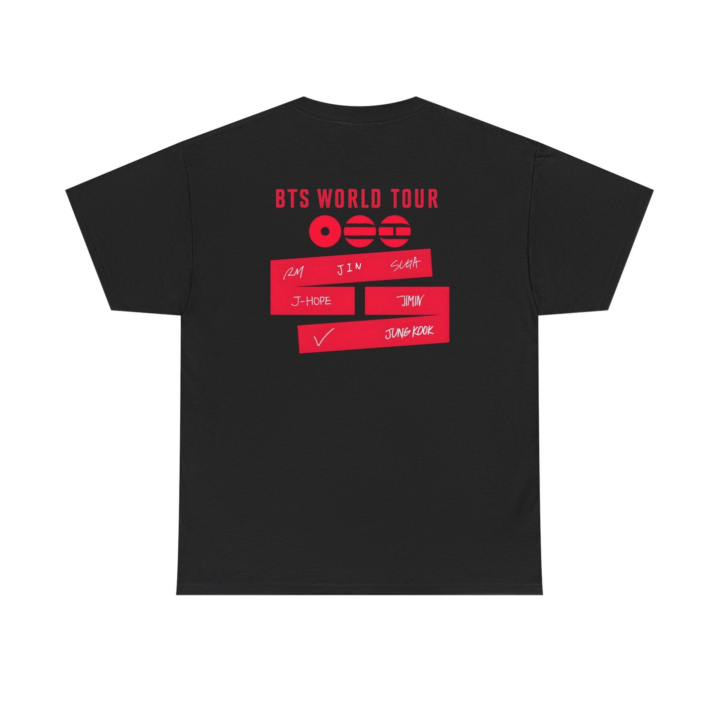 Suga BTS World Tour Tee | K-Pop Idol Portrait, Concert Shirt