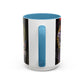 Yu-Gi-Oh! Dark Magician & Dark Magician Girl Accent Coffee Mug | Anime Duelist Galaxy Design (11/15oz)