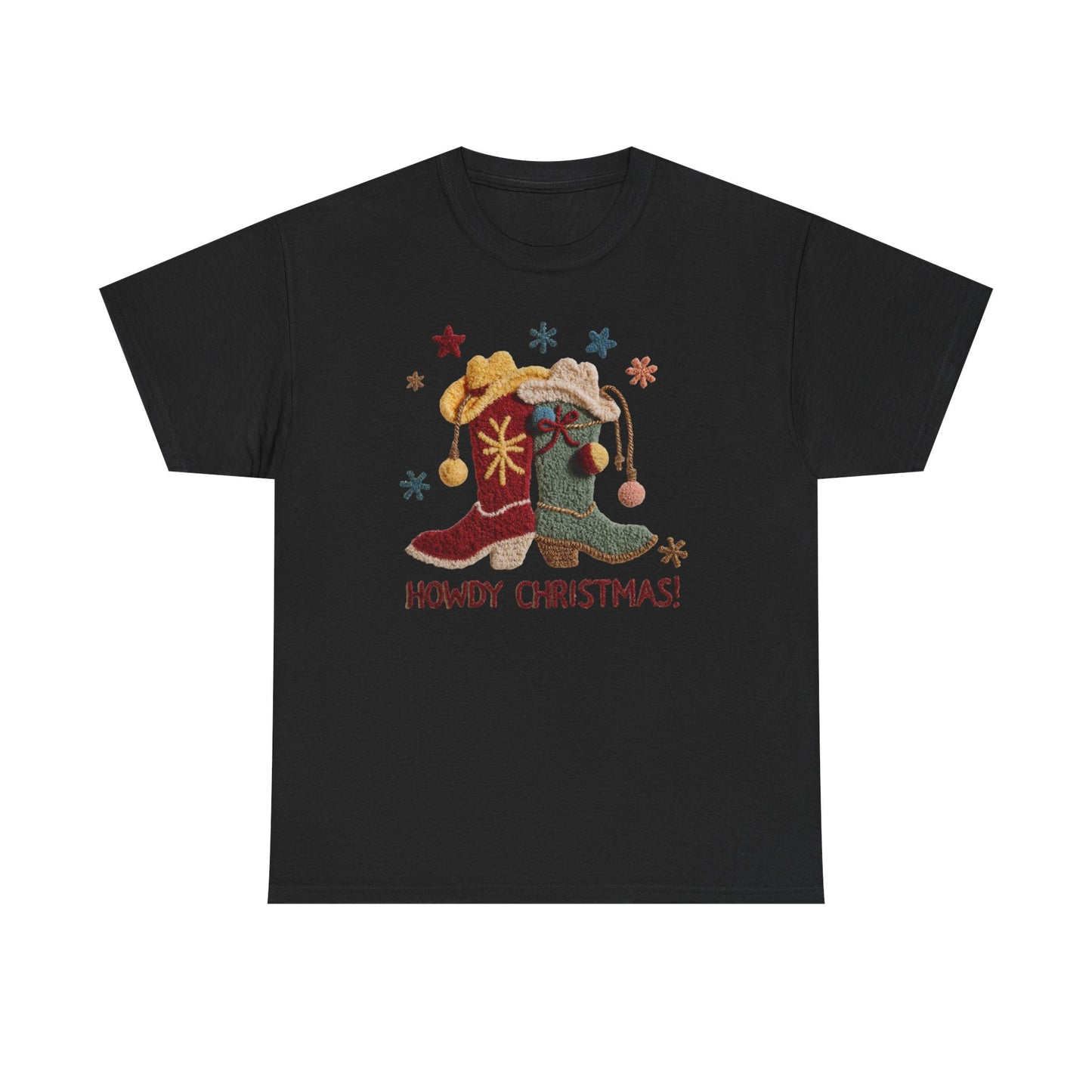Howdy Christmas Jester Hat Tee | Holiday Western Santa Shirt