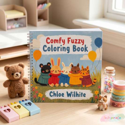 Comfy Fuzzy Coloring Book | 8 x 8 in