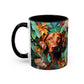 Vizsla Floral Accent Coffee Mug — Dog Portrait Botanical 11/15oz