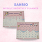 Sanrio Inspired Weekly/Monthly Planner pad | Personalizable/ Customizable