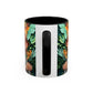Vizsla Floral Accent Coffee Mug — Dog Portrait Botanical 11/15oz