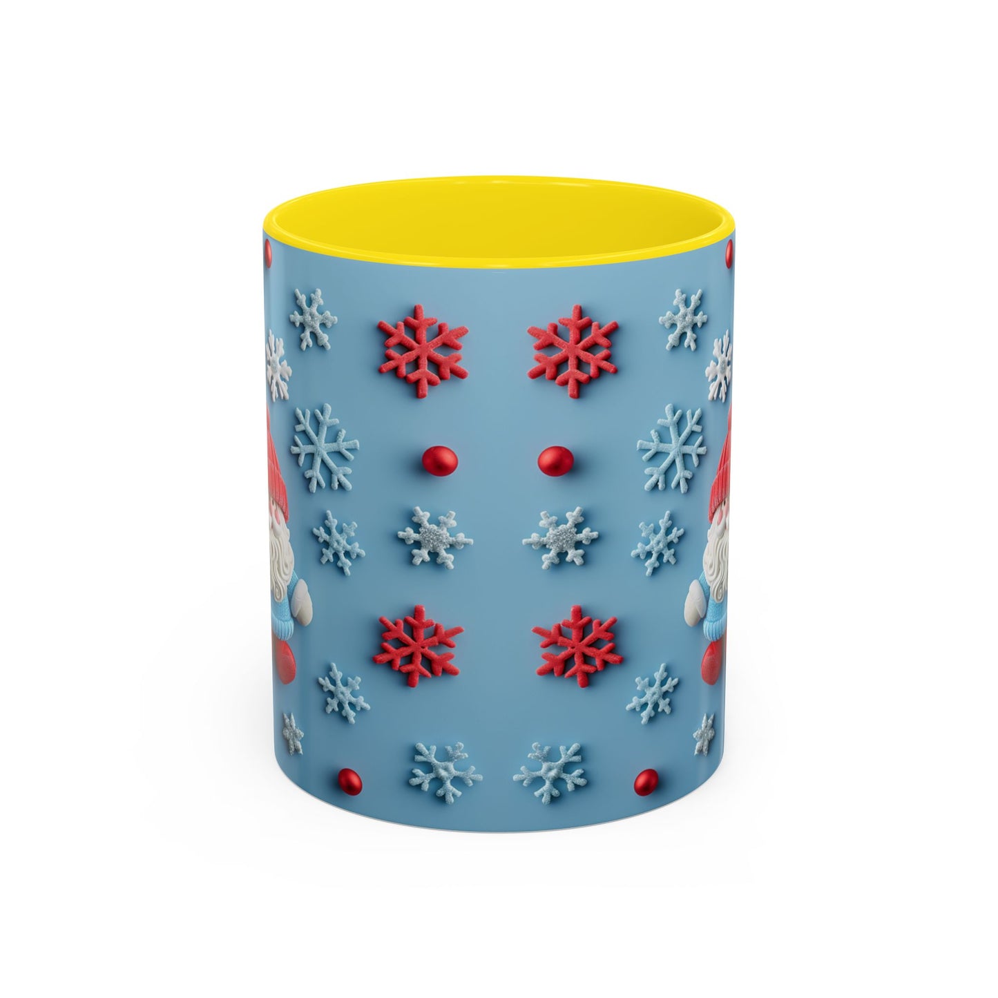 Santa Snowflake Pattern Mug | Accent Coffee Mug