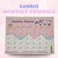 Sanrio Inspired Weekly/Monthly Planner pad | Personalizable/ Customizable