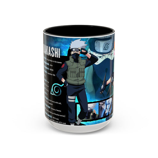Naruto Kakashi Accent Coffee Mug — Anime Character Collage 11/15oz