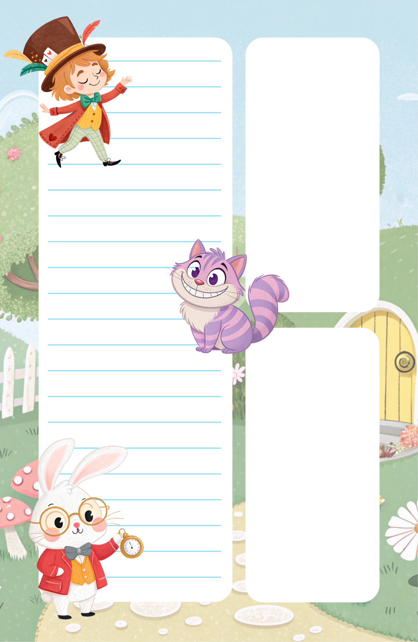 Alice in the Wonderland-inspired Notepad