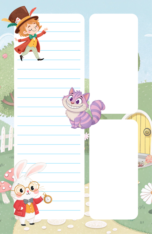Alice in the Wonderland-inspired Notepad