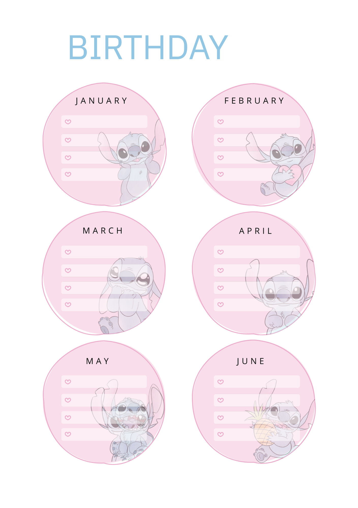 Stitch Inspired 2026 Planner | Digital Download