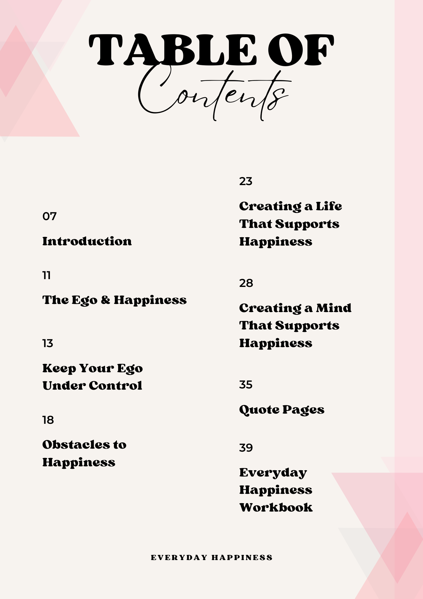 Everyday Happiness eBook Workbook | Digital Download