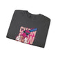 Cherry Anime Girl with Bat Crewneck Sweatshirt | Kawaii Japanese Text