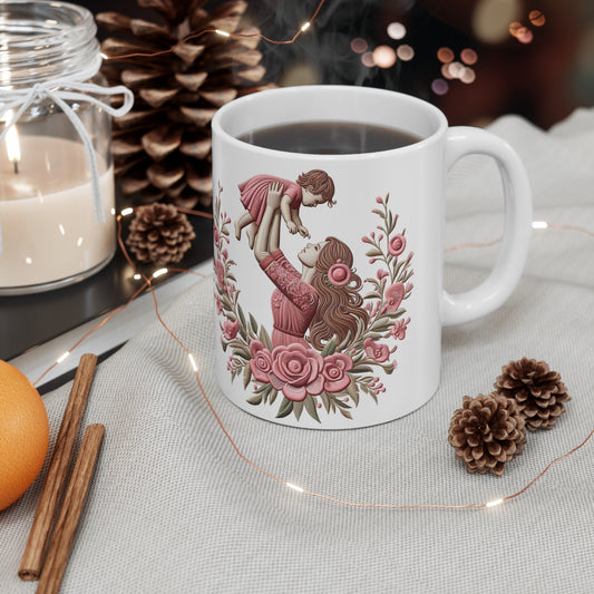 Mama and Baby Floral Mug – Mom and Baby Love 11oz Ceramic Coffee Cup